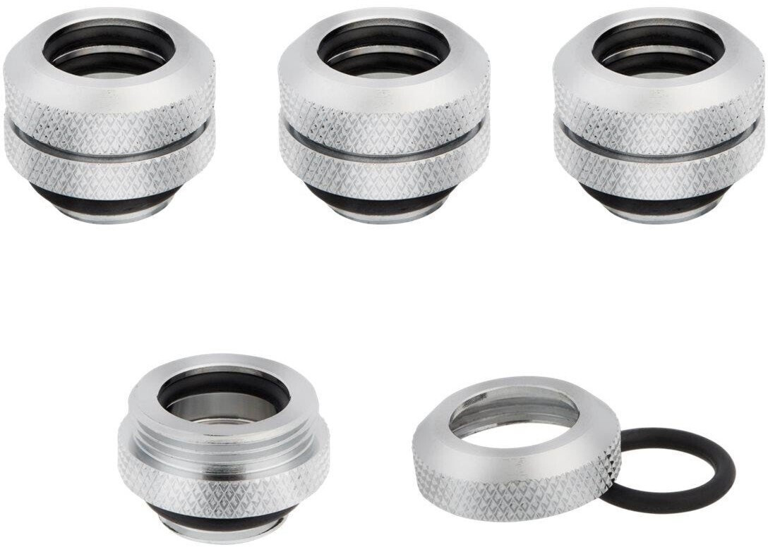Corsair Hydro X Series XF Hardline Fittings 12mm - Four Pack Chrome