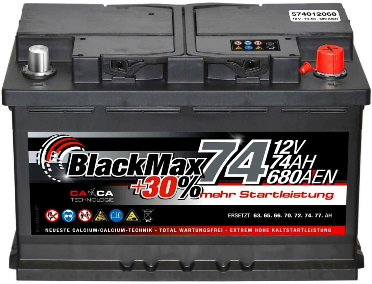 BlackMax +30 Edition 12V 74Ah 680A ab 77,90 €