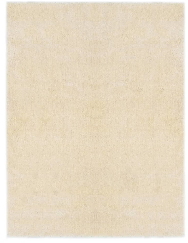VidaXL Tapis shaggy 140 x 200 cm crème