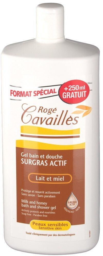 Rogé Cavaillès Gel bain et douche lait miel (1 L)