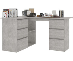 Vidaxl Angle Desk With Drawers Concrete Grey Ab 140 59 Preisvergleich Bei Idealo De