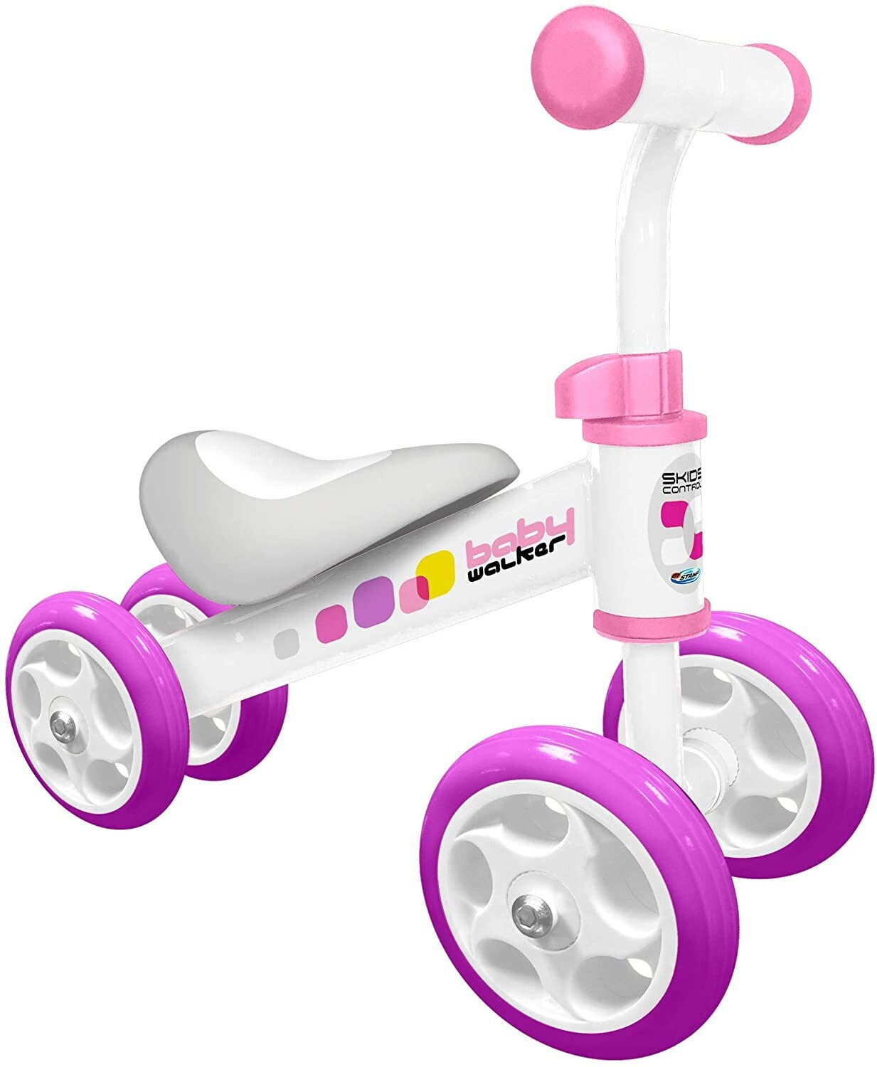 Stamp Baby Walker Skids Control rose/blanc (123251)