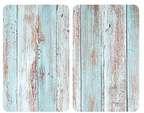 Wenko Cover plates set of 2 Blue Wood