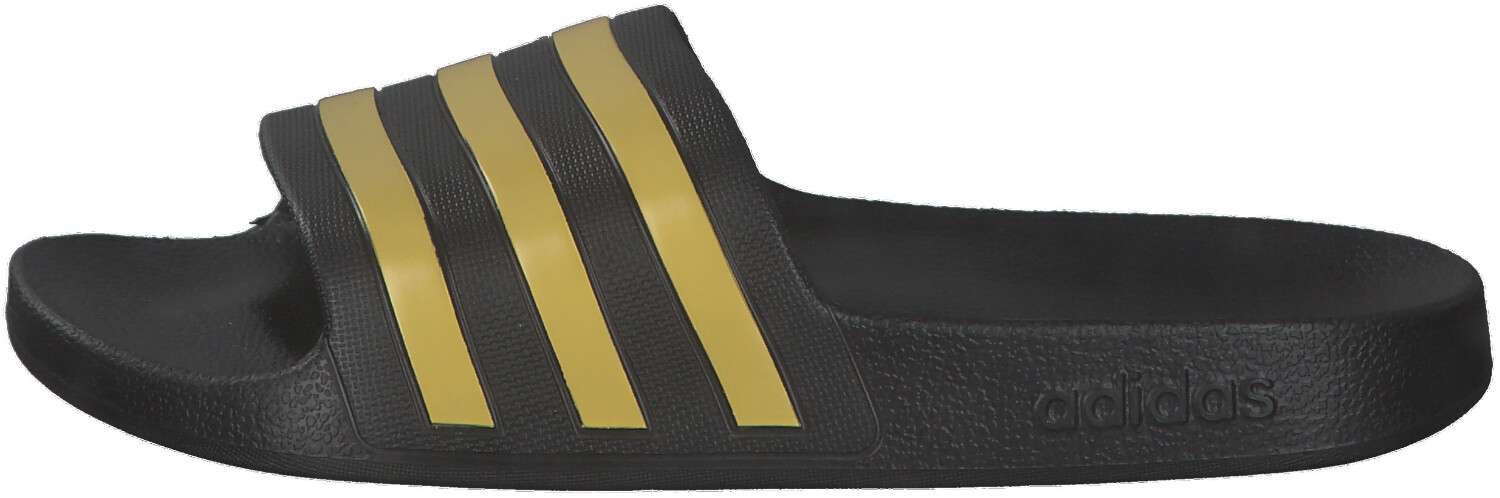 Adidas slides womens black and gold hotsell