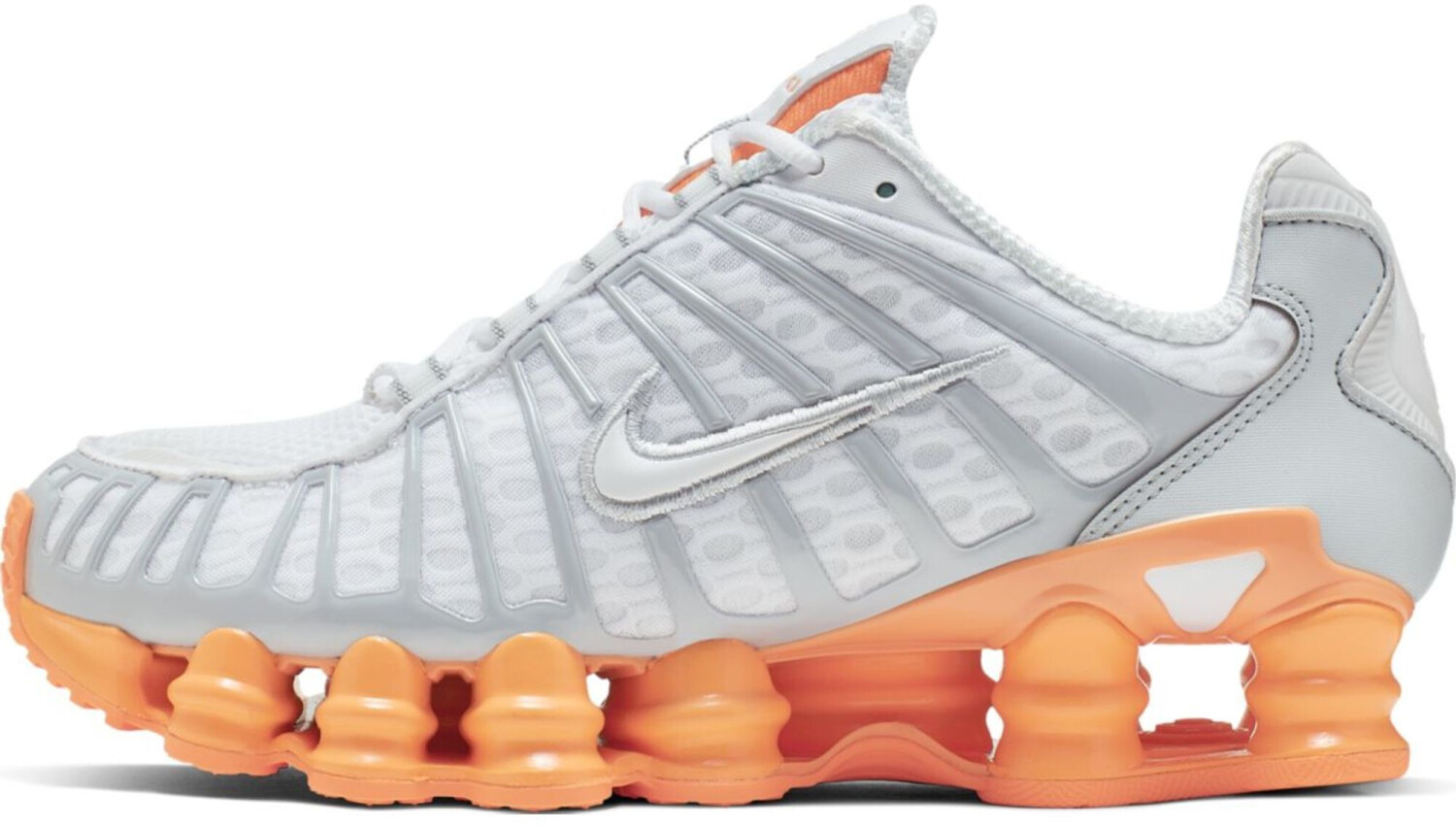 nike shox tl orange and white