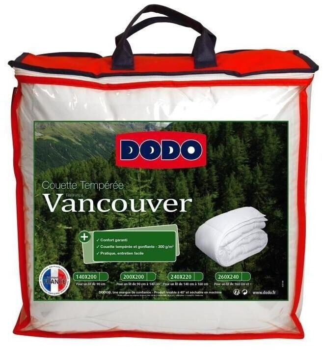 DODO Couette tempérée Vancouver 200 x 200 cm