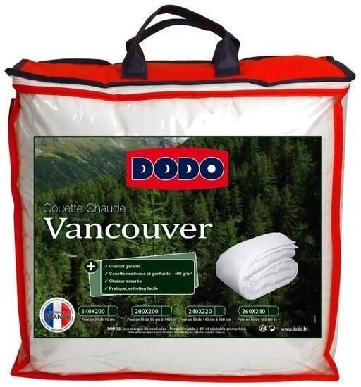 DODO Couette tempérée Vancouver 140 x 200 cm