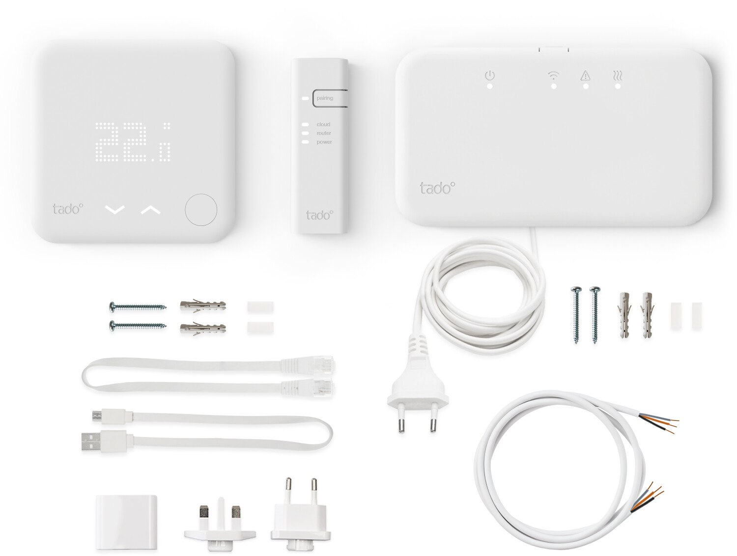 tado° Thermostat intelligent Kit de démarrage V3+ (1x Thermostat + Bridge)