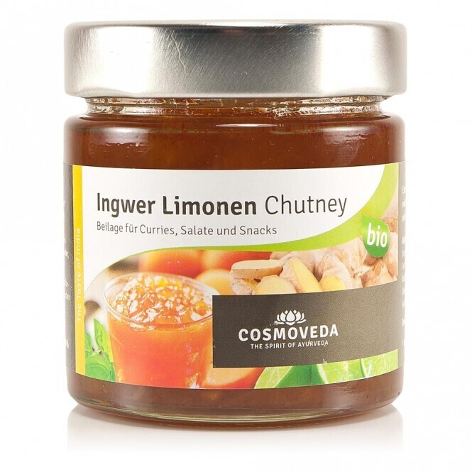 Cosmoveda Ginger Lime Chutney Organic (225g)