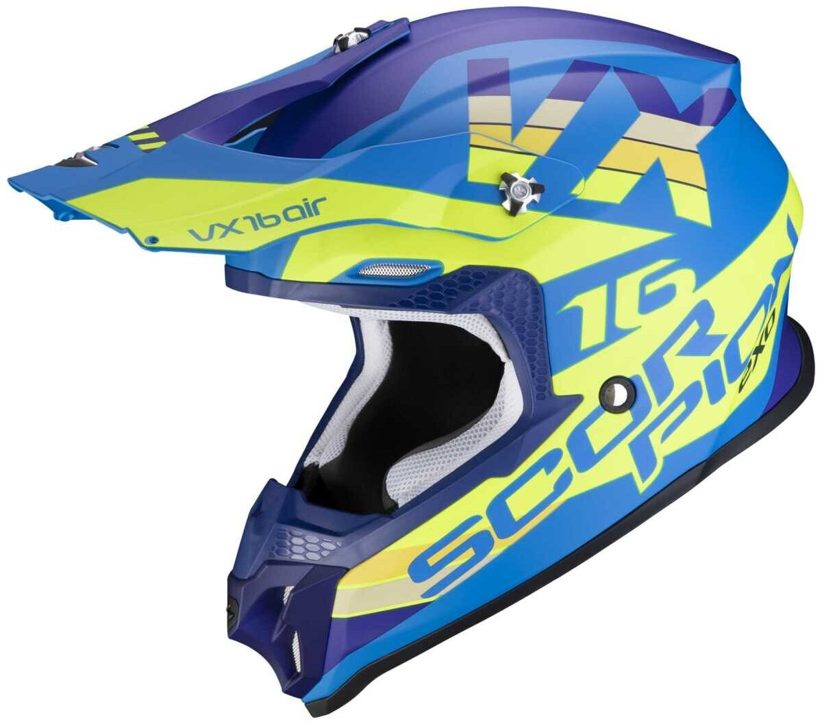 Scorpion VX-16 Air X-Turn matt blue/neon yellow