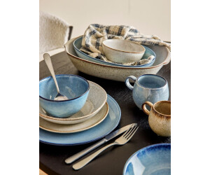 Bol Sandrine Bleu De Bloomingville - Céramique - Diamètre 22 Cm - Lavable Au Lave-vaisselle - Pour Soupes Et Salades