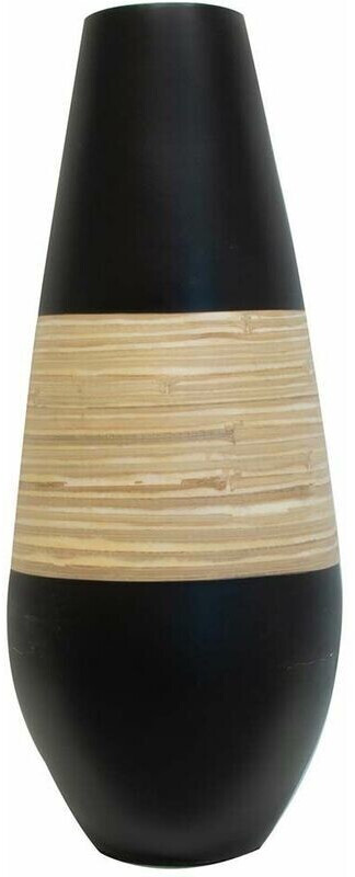 The home deco factory Jarre en bambou noir 60 cm