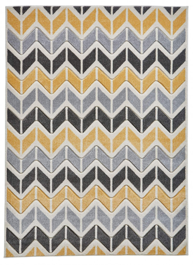 Bobochic Quim 120 x 170 cm gris/jaune