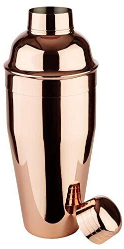 APS 93326 Classic high-gloss polished stainless steel shaker, Ø 9 X 23 cm 0.7 ltr.Copper antique