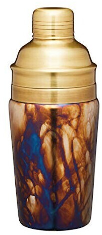 Bar Craft Bccsmercgls Barcraft Mercurial Zinc, Glass, 700 Ml, Multicolored, 700 Milliliters, Mercury Finish Cocktail Shaker