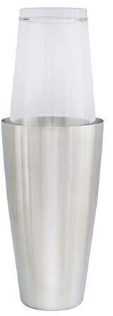 Point-Virgule Boston Shaker Bartender Set For Cocktails, Cocktail And Bar Accessories With Stainless Steel And Glass Mug, 750 Ml