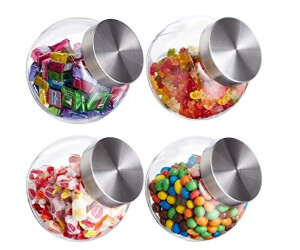 Bonbon- oder Konfekt-Schütte aus Plexiglas transparent und farbig mit 21  Behälter