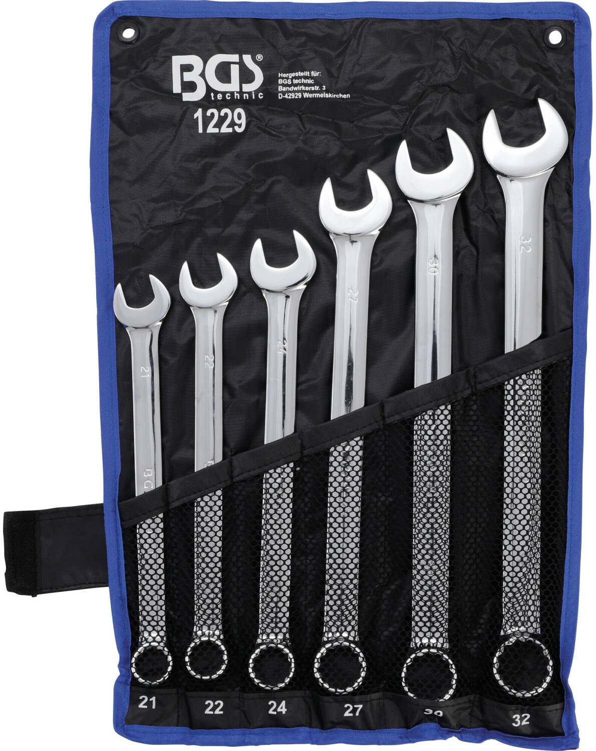 BGS Combination Spanner Set extra long 21 - 32 mm 6 pcs. (1229)