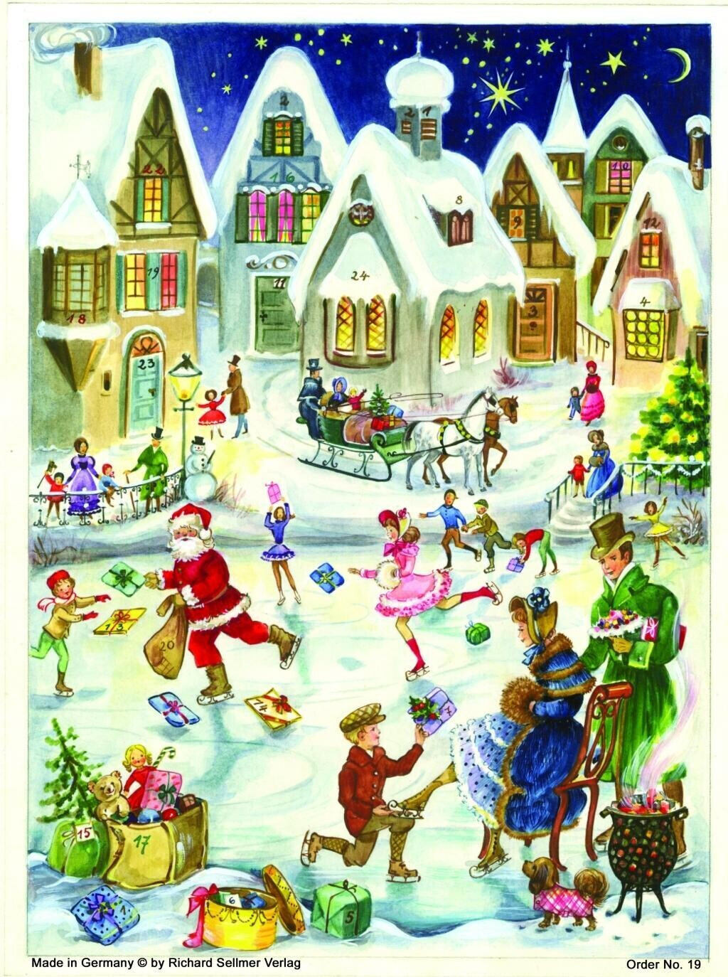 Sellmer advent Calendar A4 - Schlittschuhlauf