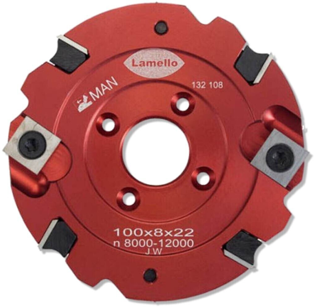 Lamello Indexable milling cutter HW 100 x 8 x 22 mm Z4+V4 (Clamex S connector)