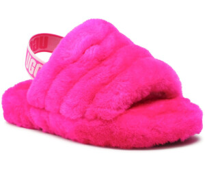 Pink furry ugg best sale slides