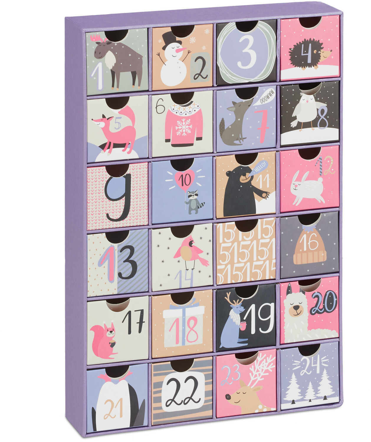 Relaxdays Advent Calendar to Fill purple