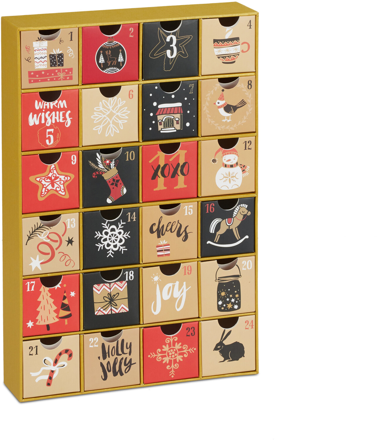 Relaxdays Advent Calendar to Fill gold