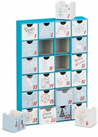 Relaxdays Advent Calendar to Fill blue