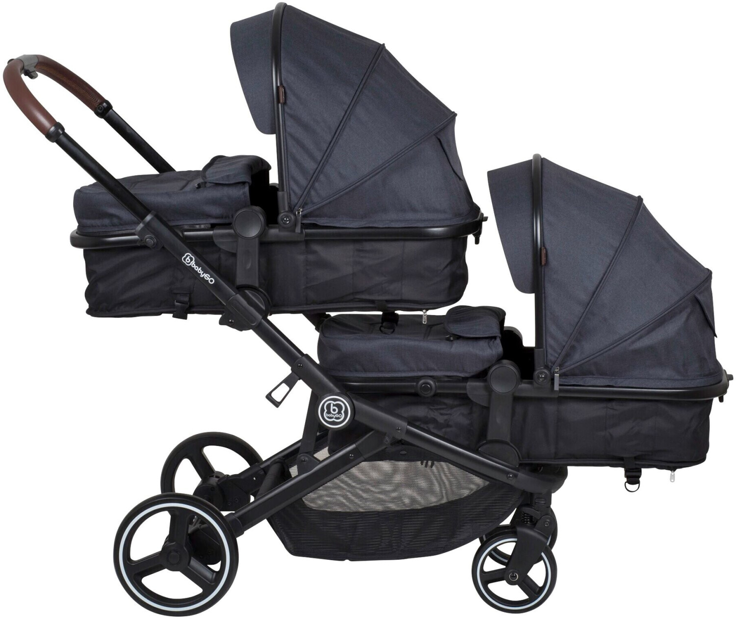 babyGO Twiner grey