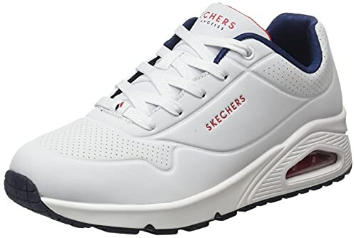 Red and white skechers clearance