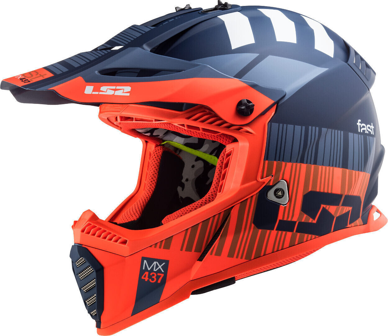 LS2 Fast Evo MX 437 XCode bleu/orange
