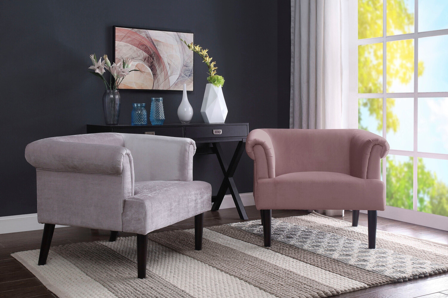 Atlantic Home Collection Loungesessel mit ab rosa 199,99 | bei Preisvergleich Wellenunterfederung €