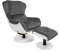 MCW E52 Relaxsessel 360° drehbar grau weiß