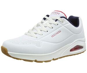 Red and cheap white skechers