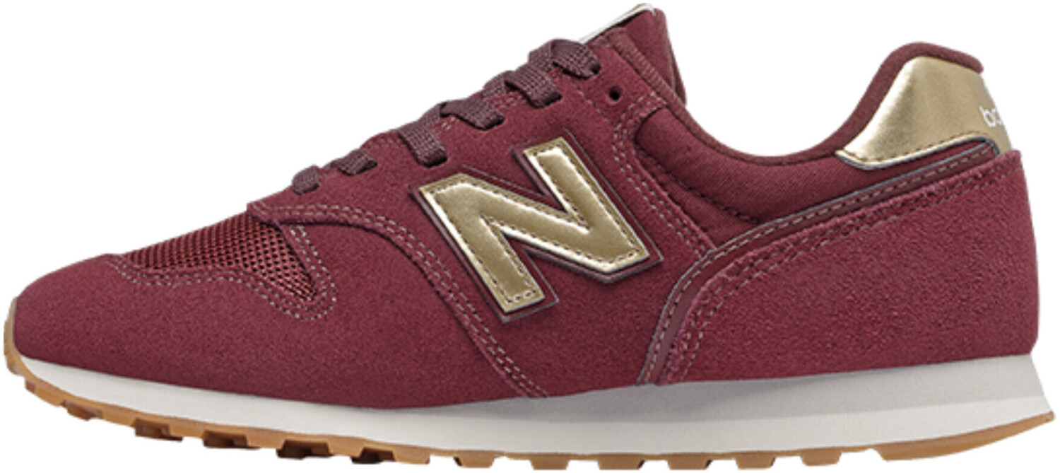 New balance 373 burgundy deals gold