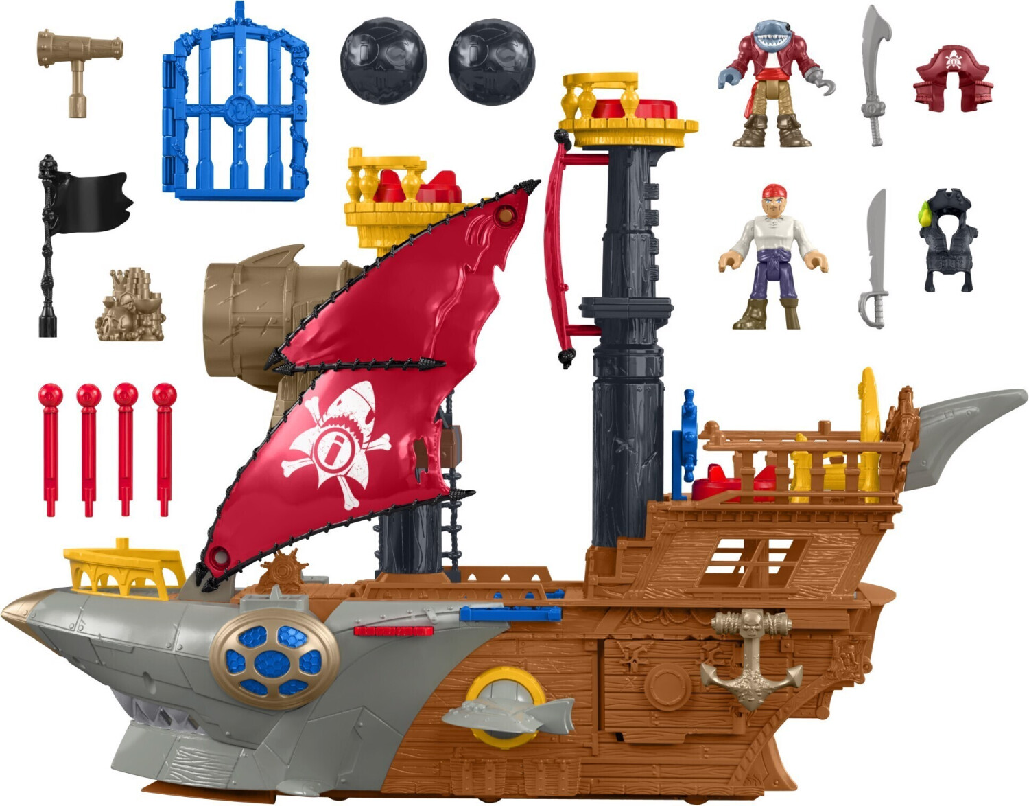 Fisher price imaginext pirate ship figures on sale