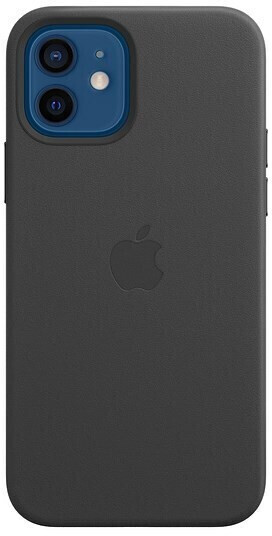 Apple Leather Case with MagSafe (iPhone 12/iPhone 12 Pro) Black
