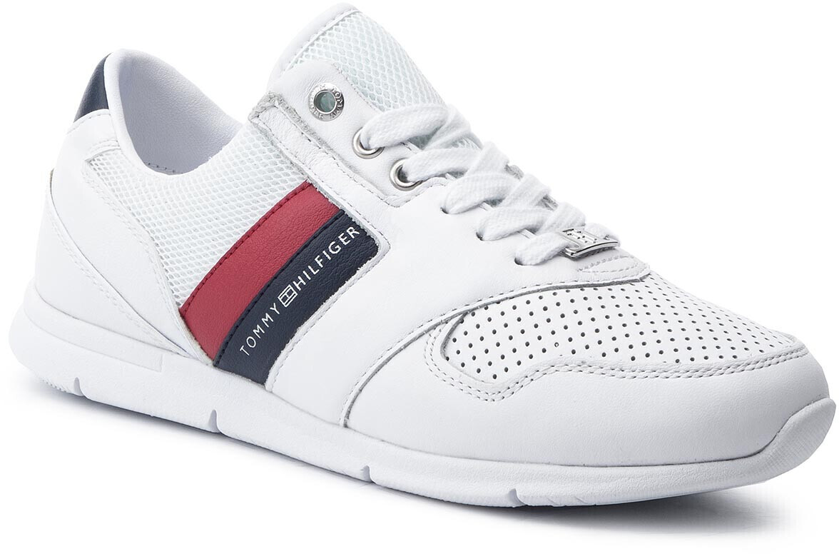 Tommy hilfiger deals perforated leather trainers