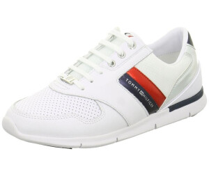 Tommy hilfiger perforated leather trainers sale