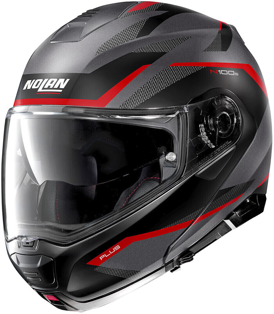 Nolan N100-5 Plus Overland N-Com gris/rouge