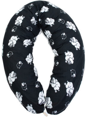 HOBEA-Germany Nursing Pillow Sheep black white  - Gr. 190 cm