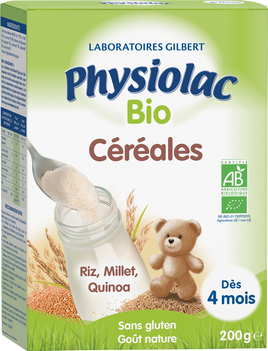 Physiolac Céréales nature bio (200 g)