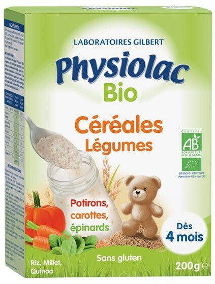Physiolac Céréales légumes bio (200 g)