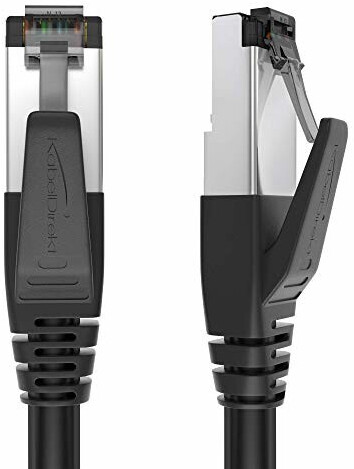 KabelDirekt CAT 8 RJ45 Gigabit Ethernet 2m Black