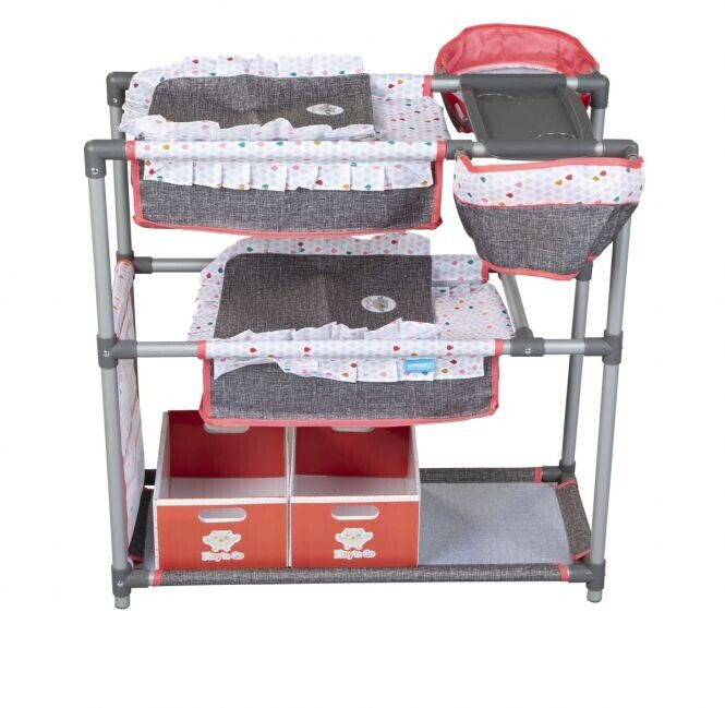 hauck TOYS FOR KIDS Doll Play Center for Twins orange-grey (D91805)