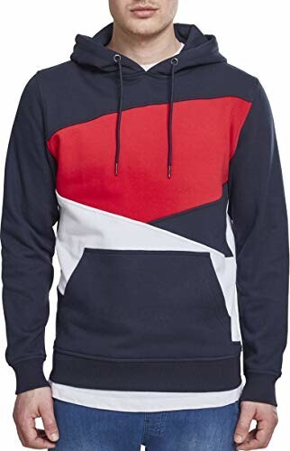 Urban Classics Zig Zag Hoody (TB205-01243-0037) navy/white/fire red