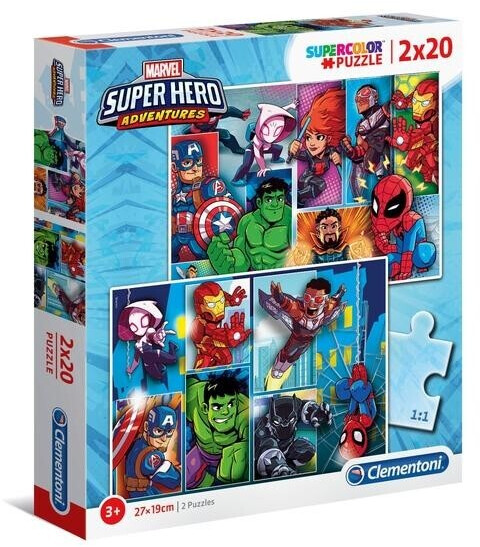 Clementoni Super Hero Adventures (24768) 2 x 20
