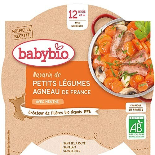 Babybio Menus - Navarin petits légumes et agneau (230 g)