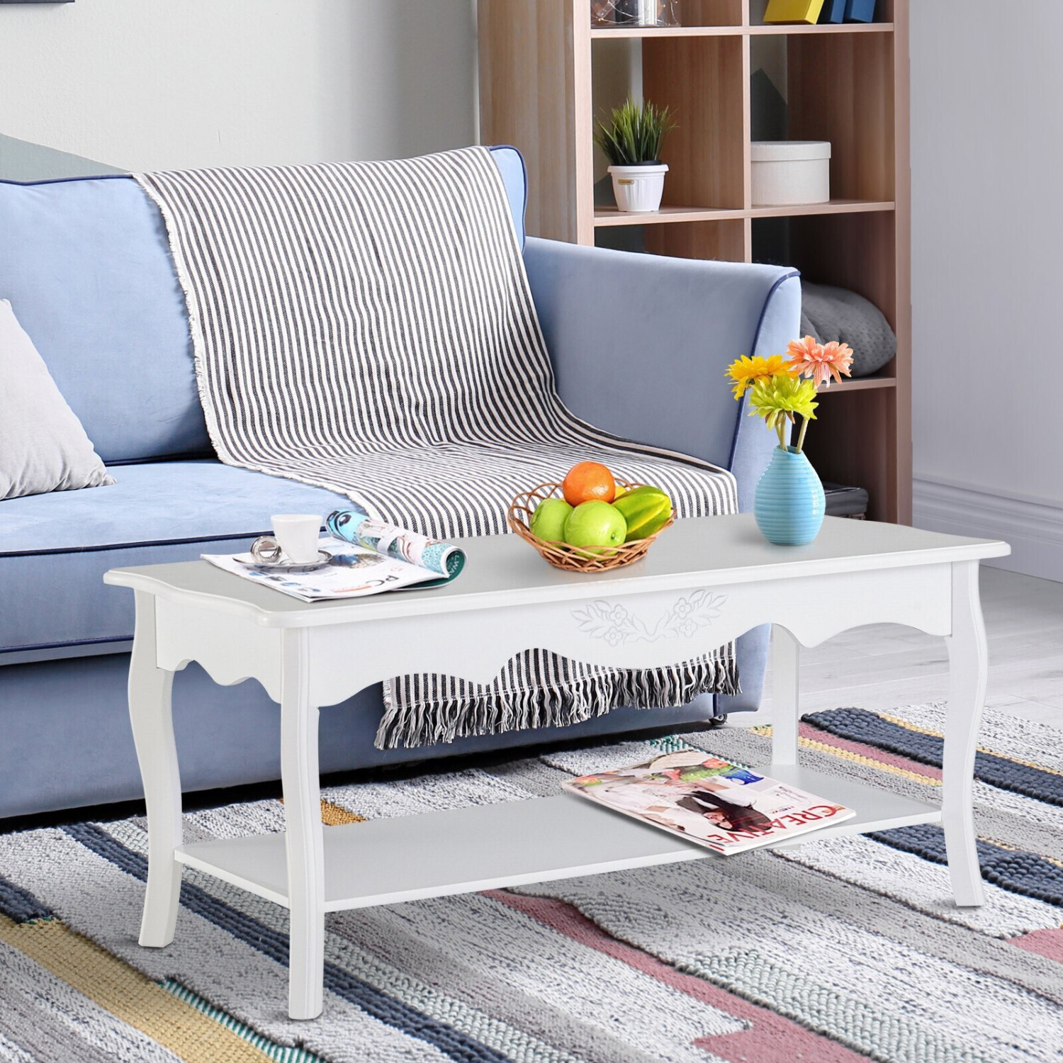 HomCom Couchtisch 44x94x42cm weiß (833-238) ab 69,99 € | Preisvergleich