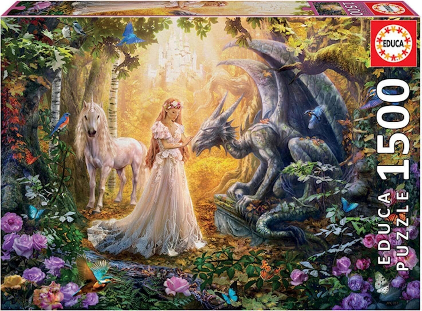 Educa Borrás Dragon, Princess and Unicorn 1500 pcs. (17696)